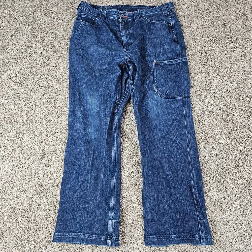 Duluth Alaskan Hardgear Jeans Mens 35x28 Cordura Stretch Cargo Utility Workwear
